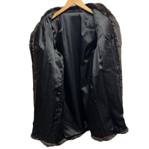 ミンク MINK 毛皮 ロングコート リアルファー ブラウン 11号 Lサイズ