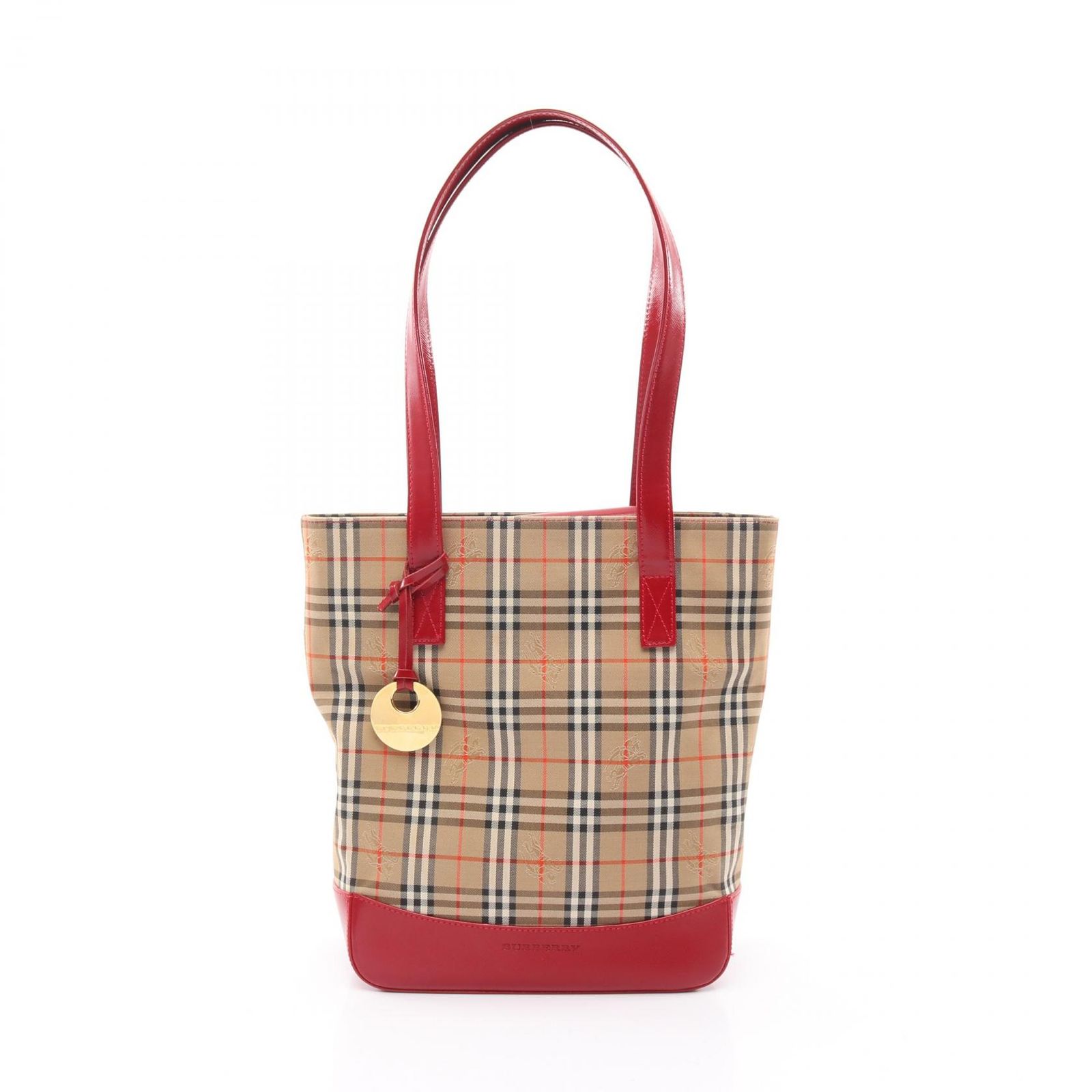 バーバリー BURBERRY トートバッグ ヘイマーケットチェック ベージュ