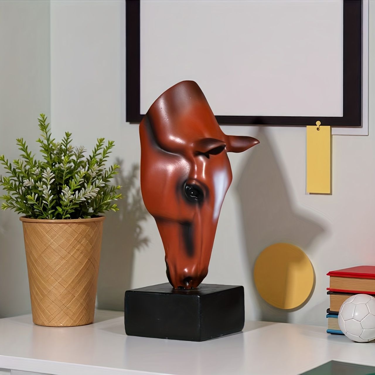 オブジェ 置物 ウマ うま 馬の頭 インテリア リビング ダイニング 玄関 寝室 装飾 オーナメント 樹脂 プレゼント ギフト オシャレ 可愛い 癒しグッズ 棚装飾 ホームデコレーション