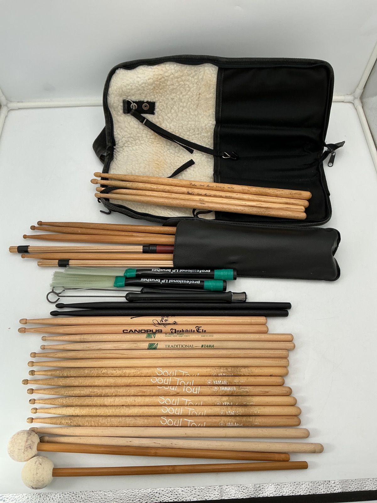 ドラムスティック まとめ売り】ケース付!!! CANOPUS Pearl TAMA YAMAHA