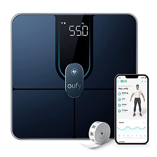 Anker Eufy ユーフィ Smart Scale P 2 Pro 体重体組成計 アプリ対応|Fitbit連携|体脂肪率|BMI|心拍数|筋肉量|基礎代謝量|水分量|体脂肪量|骨量|内臓脂肪|タンパク質|骨格筋量|皮下脂肪|体内年齢| 7 d 45 abd 9