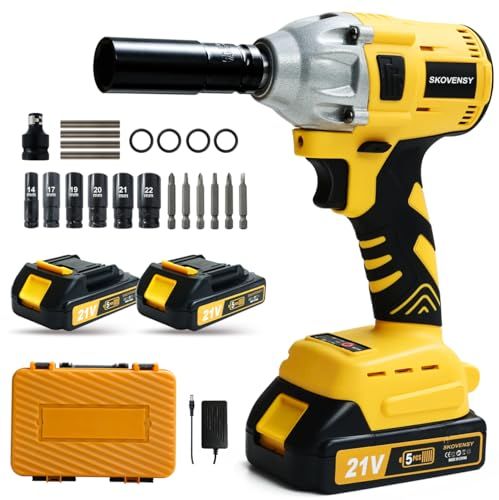 コードレスインパクトレンチ 電動インパクトドライバー インパクト 350 N.mインパクトレンチ タイヤ交換 車のタイヤや家庭用 イエロー m 1 a 50 cf 8 e