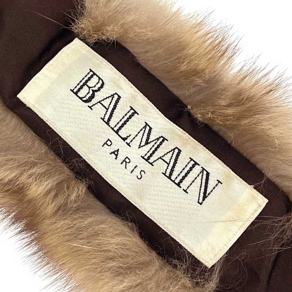  BALMAIN バルマン ティペット ブラウン セーブル レディース マフラー 小物