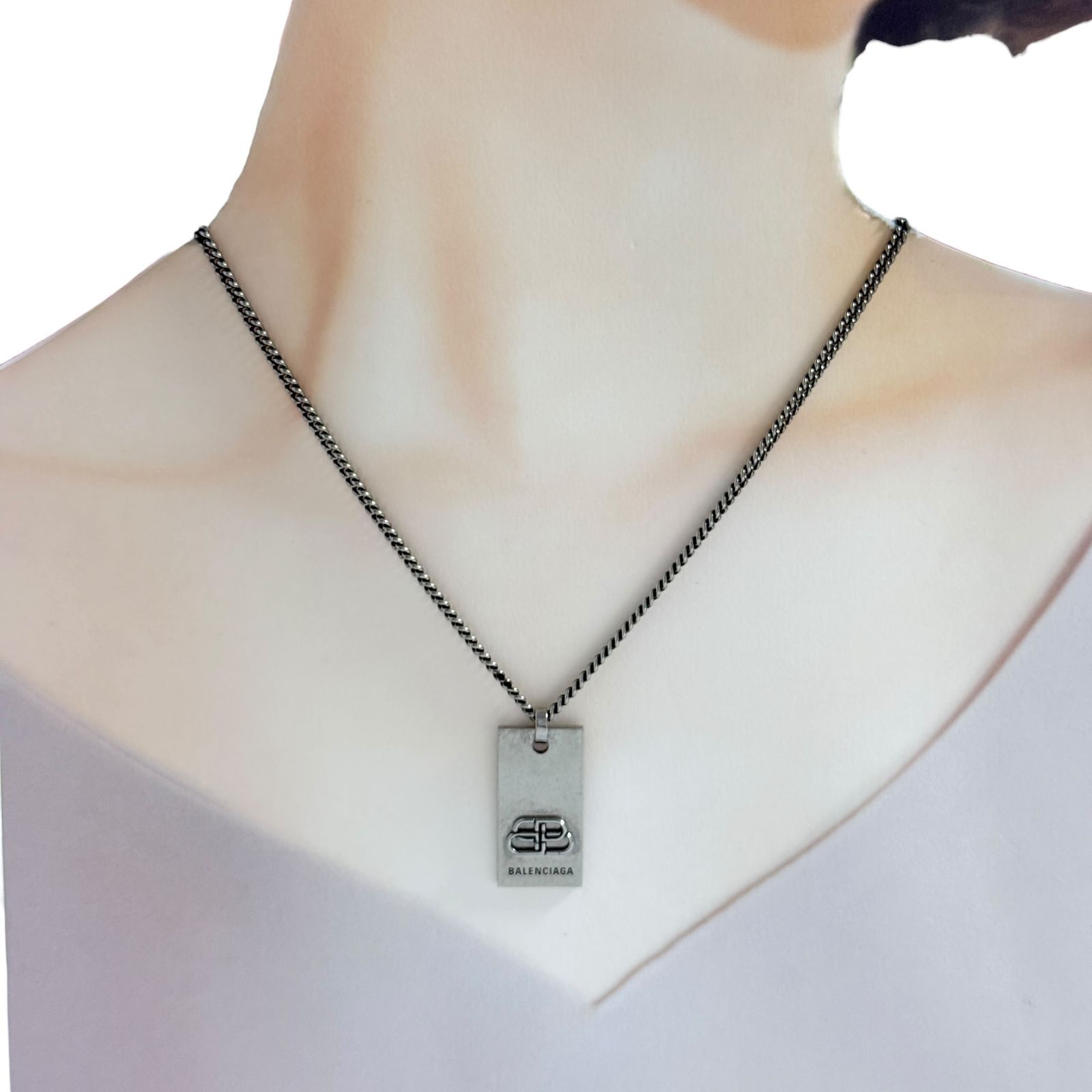 极美品BALENCIAGA ロゴプレートネックレス Amazon | [バレンシアガ] TYPO ロゴ プレート ネックレス ペンダント