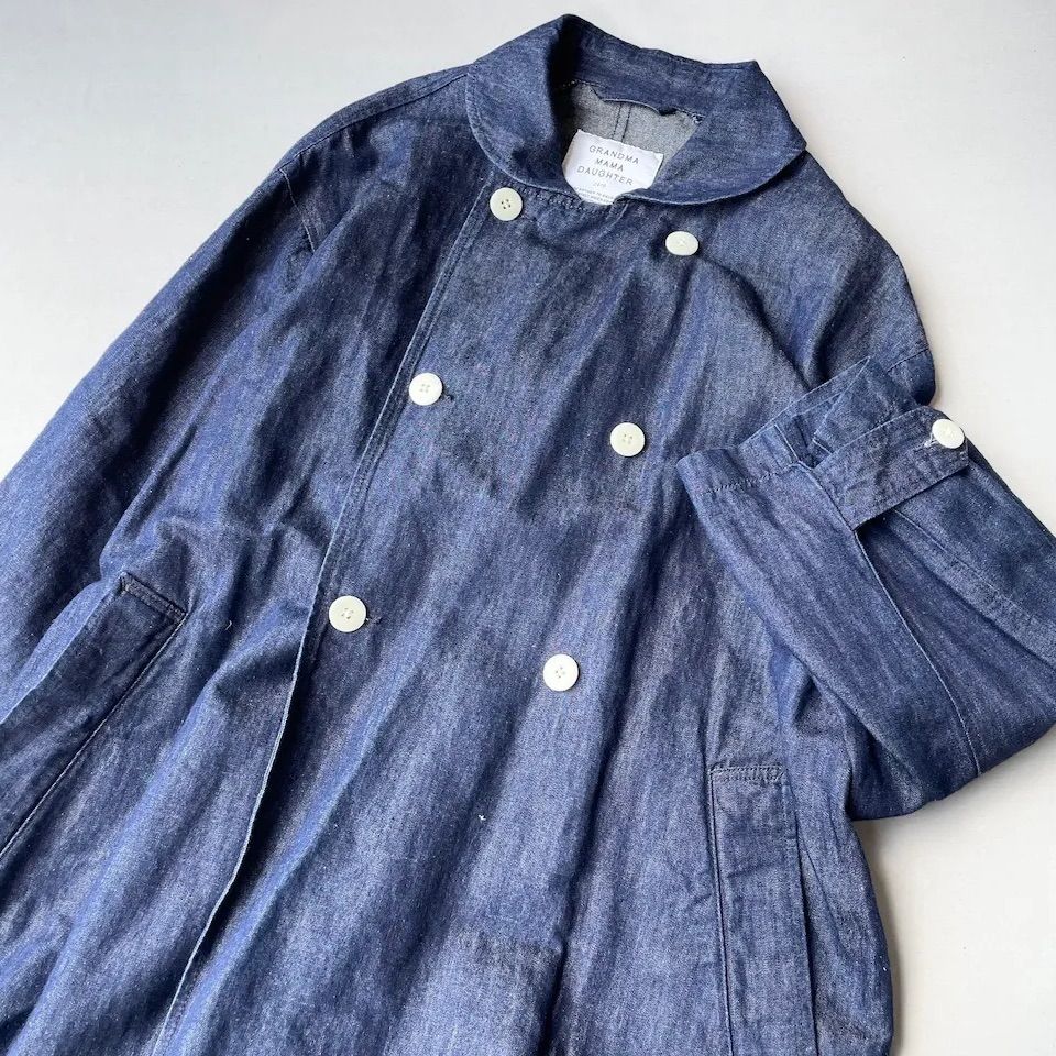 GRANDMA MAMA DAUGHTER グランマママドーター ラウンドカラーデニムコート