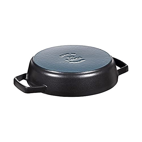ストウブ Staub 両手フライパン ブラック 20 cm スキレット 両手 鋳物 ホーロー IH対応 日本 品 Double Handle Frying Pan 40511 659 c 9 a 307 1