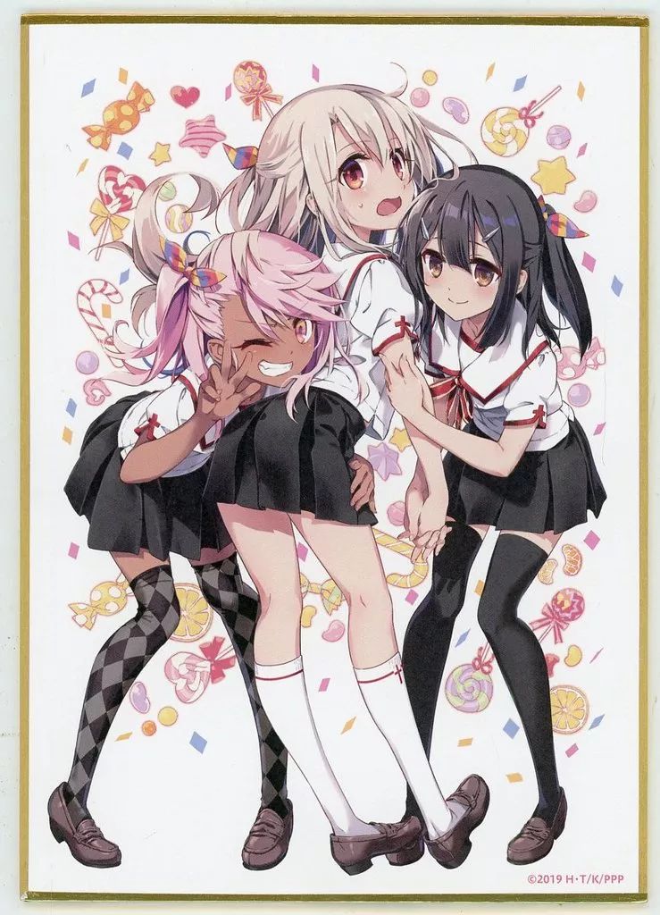 中古】紙製品 イリヤ＆美遊＆クロエ 色紙 「くじ引き堂 Fate/kaleid