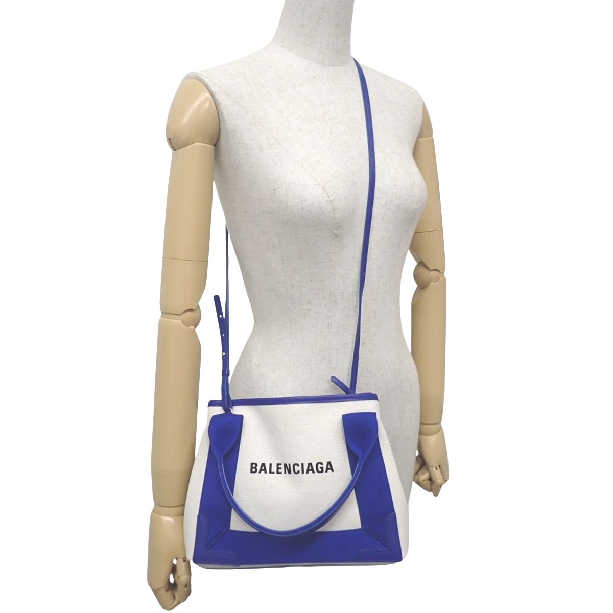 BALENCIAGA(バレンシアガ) ネイビーカバ XS ハンドバッグ 2WAY 肩掛け  
