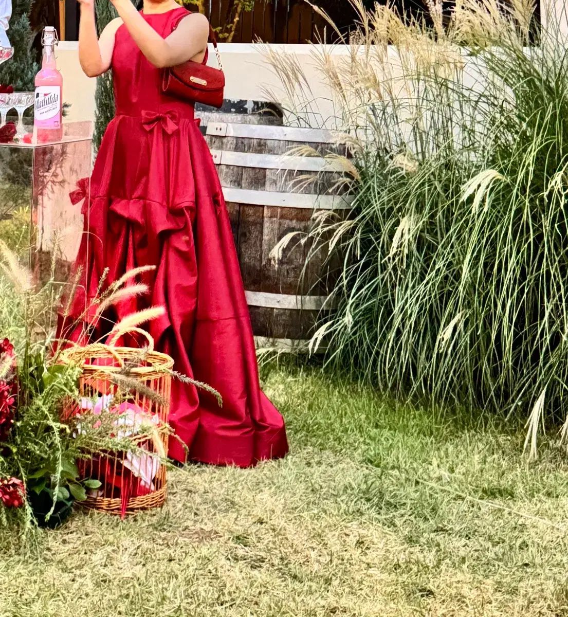 レッドドレス 2部ドレス セルフ撮影ドレス