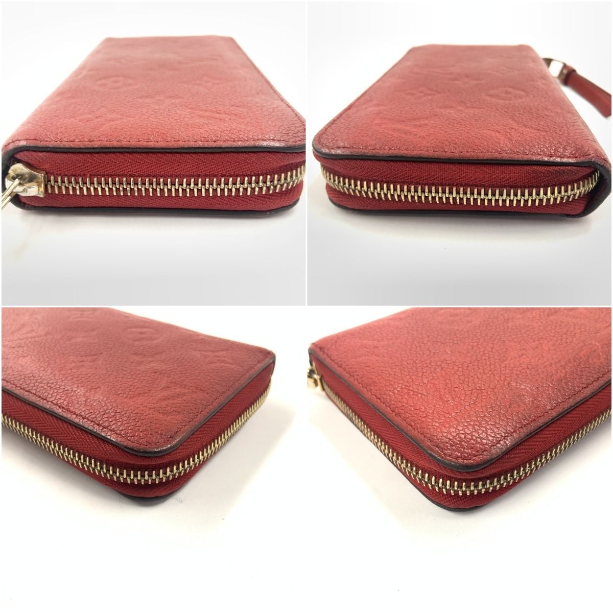 【最終値下げ】アンプラント　ジッピーウォレット　M61865 長財布　赤 LOUIS VUITTON ルイ・ヴィトン ジッピー・ウォレット モノグラム・アン