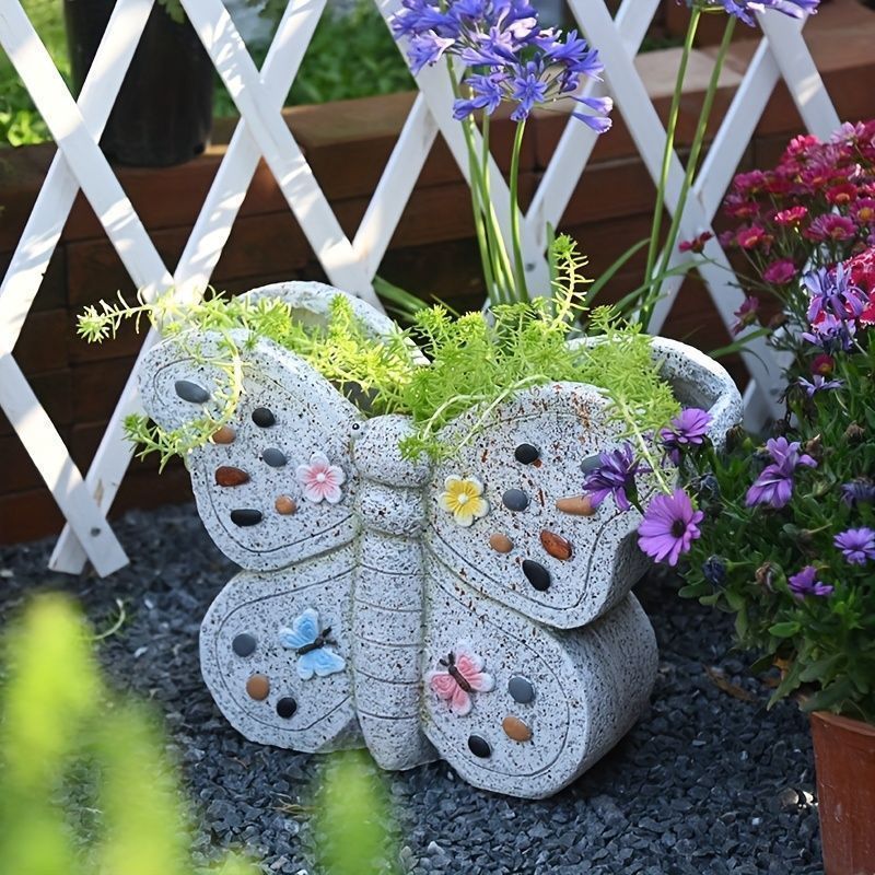 鉢植え 植木鉢 プランター プラントポット フラワーポット ガーデニング 蝶々型 バタフライ 屋外 バルコニー インテリア 玄関 多肉植物