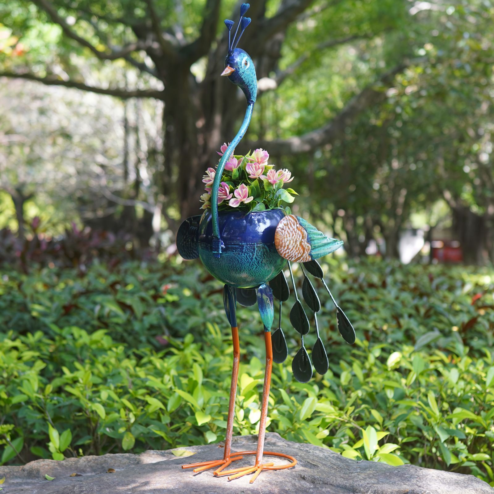 鉢植え 植木鉢 プランター プラントポット フラワーポット ガーデニング 鉄 屋外 庭 バルコニー インテリア 玄関 クジャク