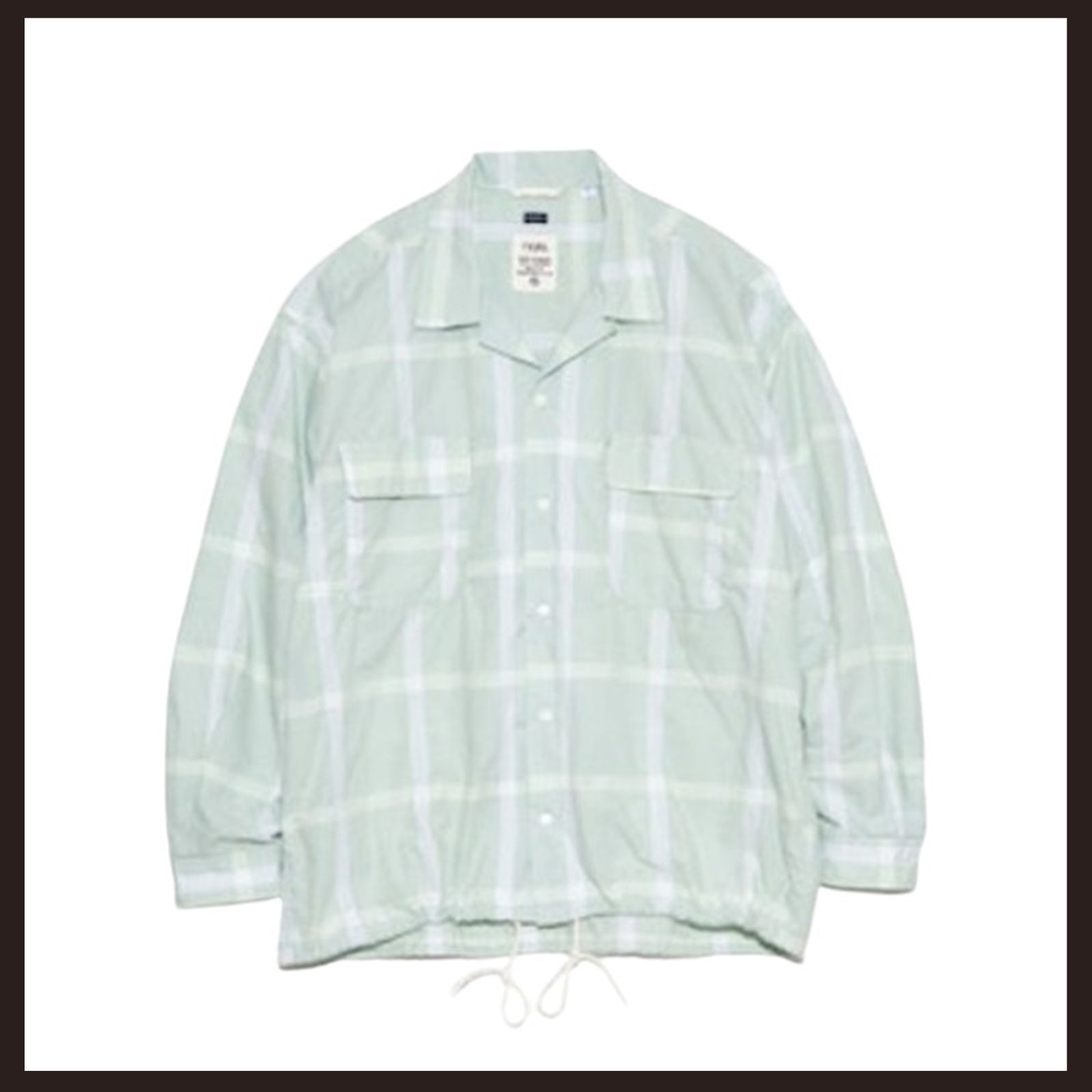 ♥ nanamica ナナミカ パラカチェックシャツ M コーラルグリーン