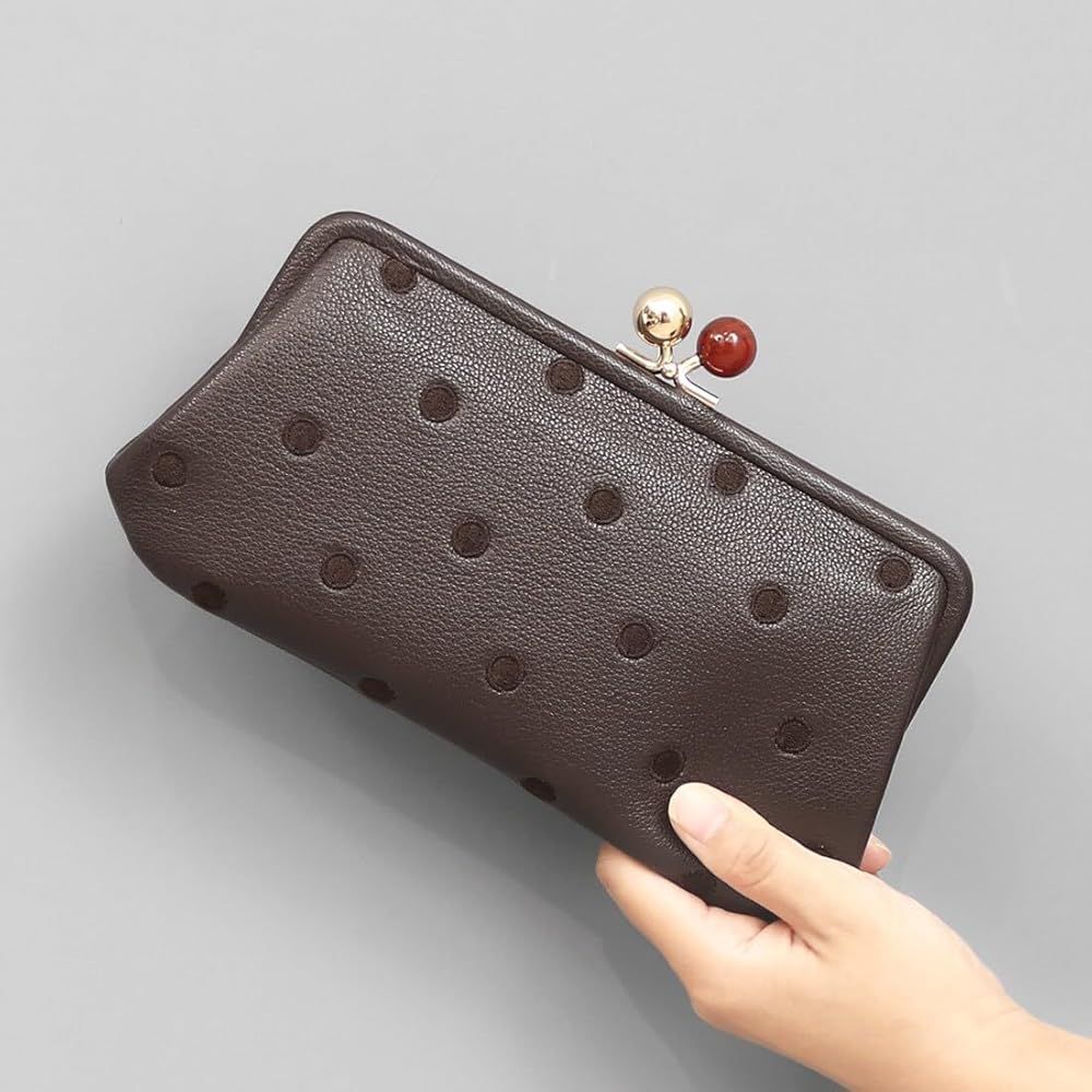 長財布 財布 レディース がま口財布 シルバー ドット Perche ペルケ 