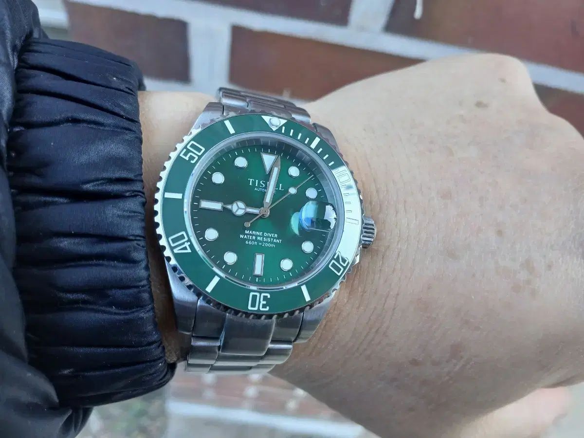 ティセル マリン ダイバー グリーン オートマティック 時計