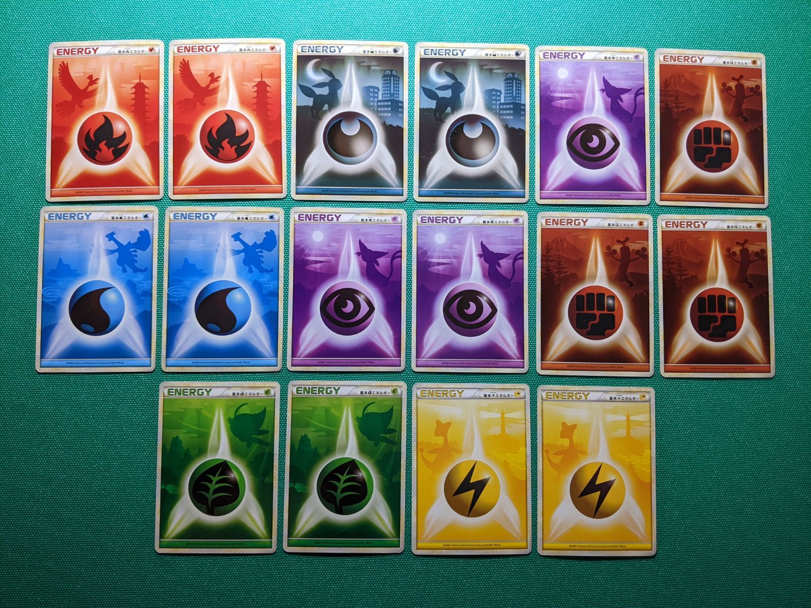 ポケモンカード レジェンドエネルギー 炎 ホウオウ ×2、水 ルギア ×2