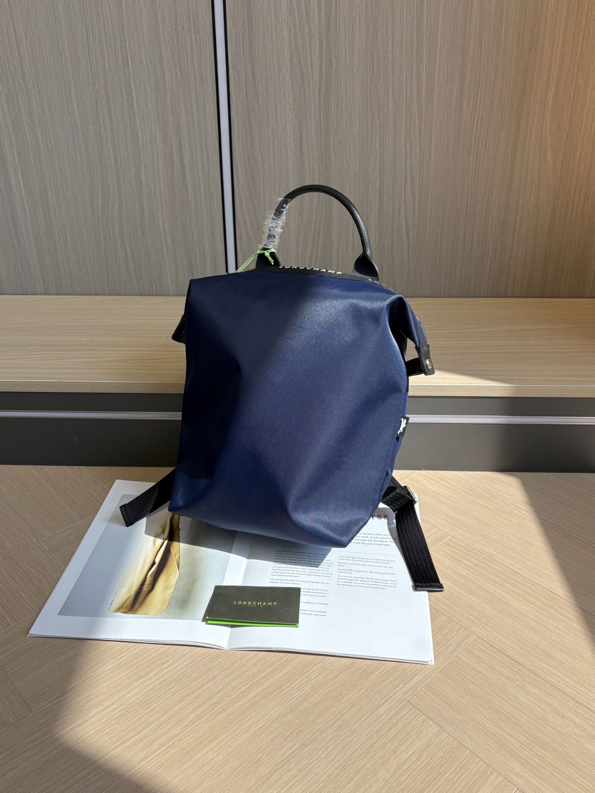 ? ♥ LONGCHAMP 大容量 男女兼用 帰省 旅行バッグ ファション 抜群 リュック リュックサック バックパック ダークグレー デザイン大容量 上品なデザイン 軽量ネイビー