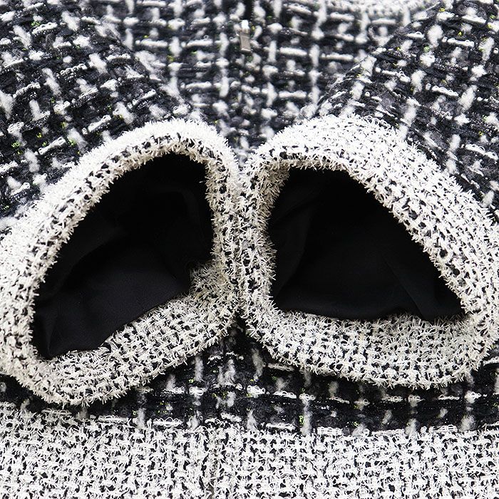 美品】CHANEL シャネル ツイードジャケット P57217 メタリック ノー
