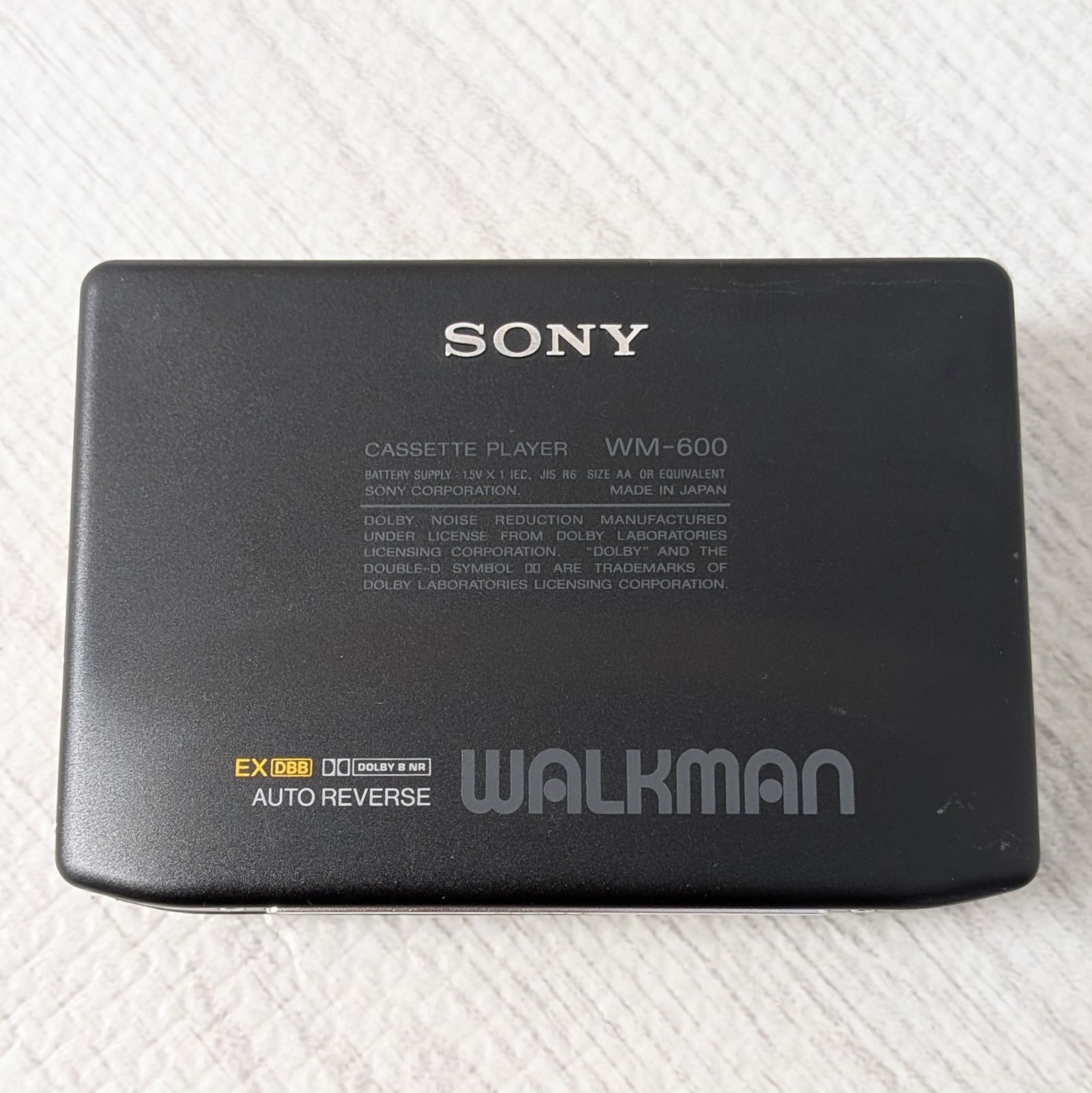 SONY ソニー WM-600 カセットウォークマン ブラック ジャンク品 通電