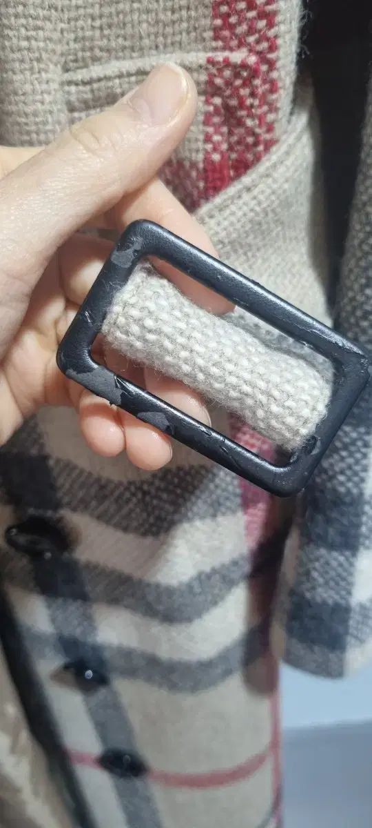  チェックウールダブルボタンコート ロングコート ジャケット アウター