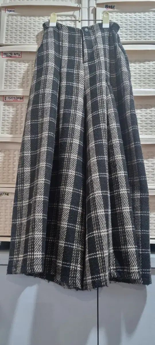 チェックウールダブルボタンコート
