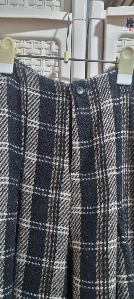 チェックウールダブルボタンコート