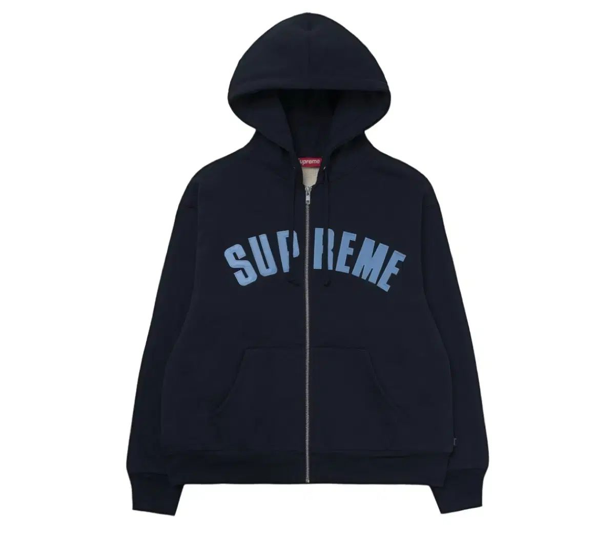 シュプリーム アークス サーマル ラインド フーディー ジップアップ ネイビー 25 fw