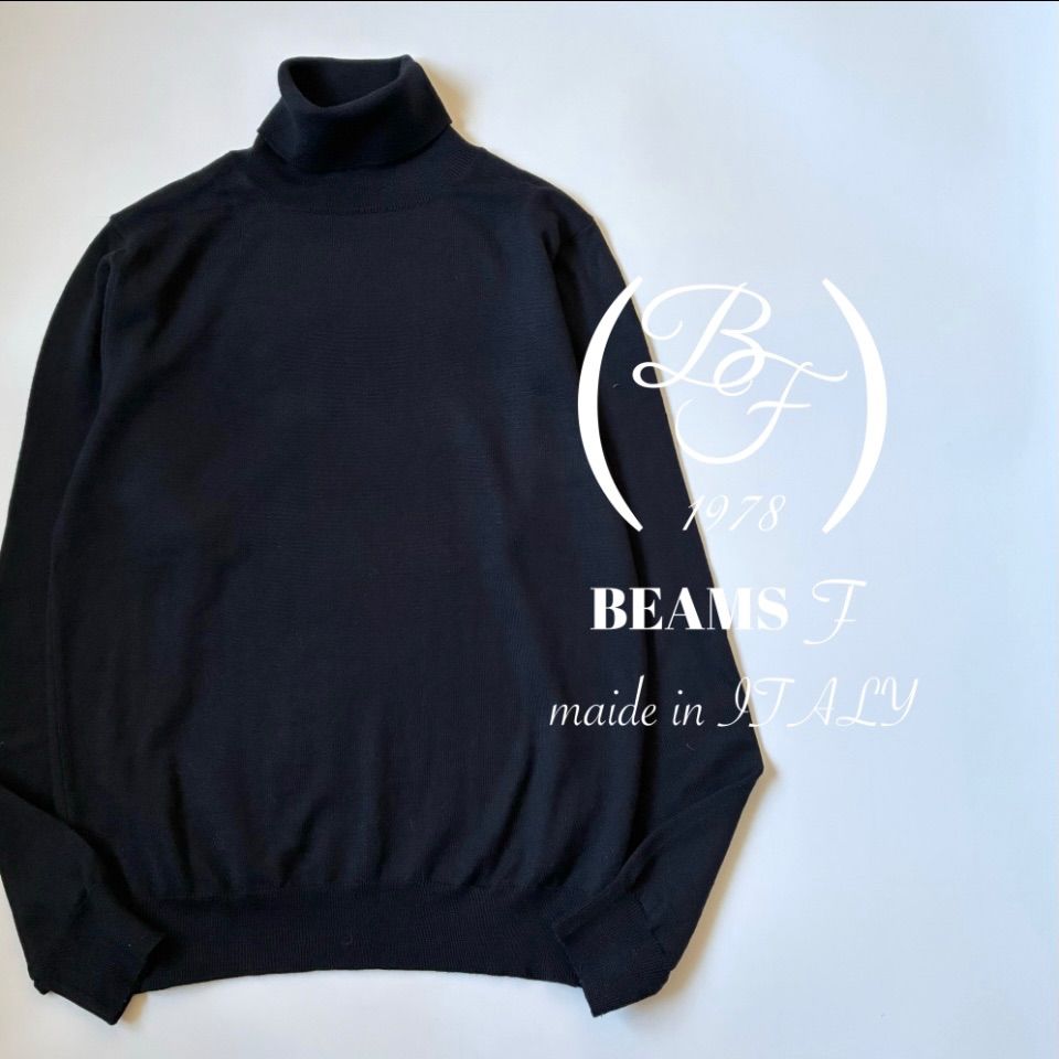 BEAMS F / ウール 21ゲージ タートルネックニット イタリア製 - メルカリ