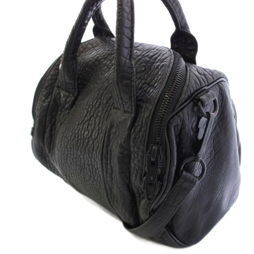 アレキサンダーワン WANG Rockie ロッキー 2 WAY ハンドバッグ ショルダーバッグ レザー ワンカラー 黒 ブラック |BB