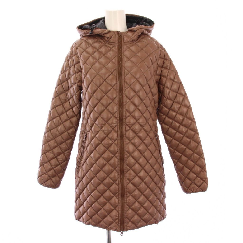 DUVETICA フード付き ブラック ダウンロングジャケット 42 L SAQUIDUE black fur-fox / サクイドゥエ （NERO） -デュベティカ