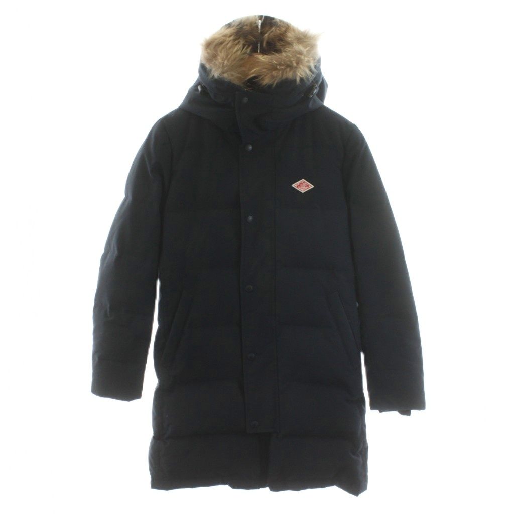 ダントン DANTON ダウンジャケット フード ファー アウター 36 紺 ネイビー 16 A-FA-002 |AN 25 MA