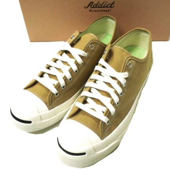 ADDICT コンバースアディクト JACK PURCELL CANVAS ジャックパーセル キャンバス 1 AD 672 US 8 26.5 cm CAMEL ローカット スニーカー シューズ g 24853