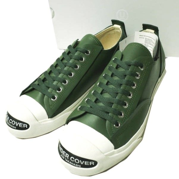 アンダーカバー 24 AW TOE LOGO LEATHER トゥロゴ レザースニーカー M 26-26.5 cm GREEN スニーカー シューズ g 24870
