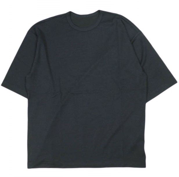 un|unbient アン 25 SS 日本製 HALF SLEEVE T プレーティング天竺 バインダーネック Tシャツ UNCU 15-B 2 Midnight アンビエント トップス g 24811