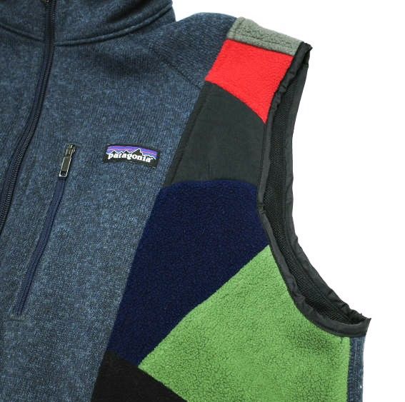 CHANGES チェンジーズ 日本製 REMAKE SWITCHING FLEECE VEST リメイク 