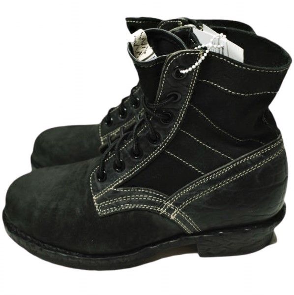 visvim ビズビム 24 SS 7 HOLE 73-FOLK ホースレザー7ホールレースアップブーツ M 8.5 26.5-27.0 cm BLACK ヴィズヴィム 定価193 600円 シューズ g 24907