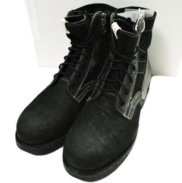 visvim ビズビム 24 SS 7 HOLE 73-FOLK ホースレザー7ホールレースアップブーツ M 8.5 26.5-27.0 cm BLACK ヴィズヴィム 定価193 600円 シューズ g 24907