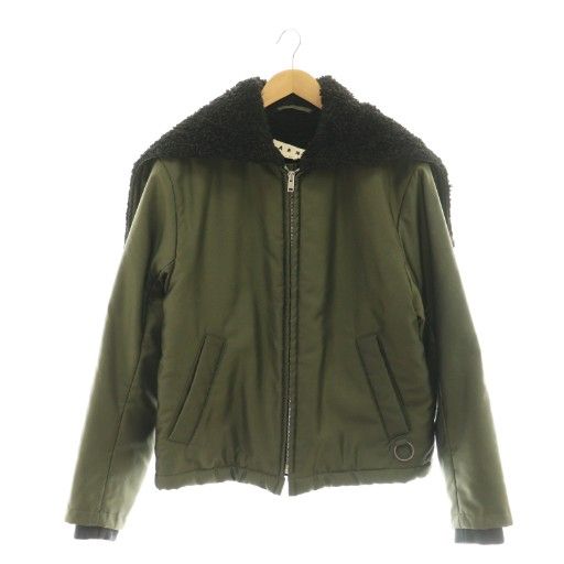 マルニ MARNI ボア ボンバージャケット アウター 40 カーキ ブラック |CX OS
