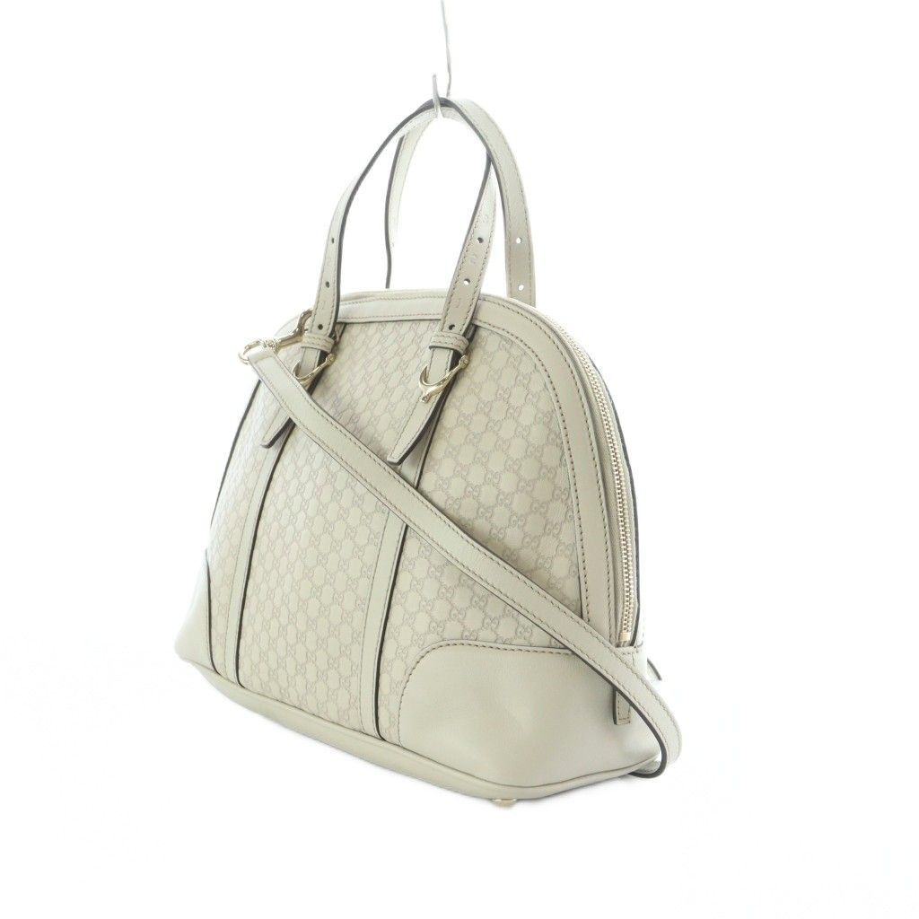  グッチ GUCCI マイクログッチシマ 2 WAYバッグ ハンド ショルダー オフホワイト 309617 |RI OS ショルダーバッグ ショルダーバッグ