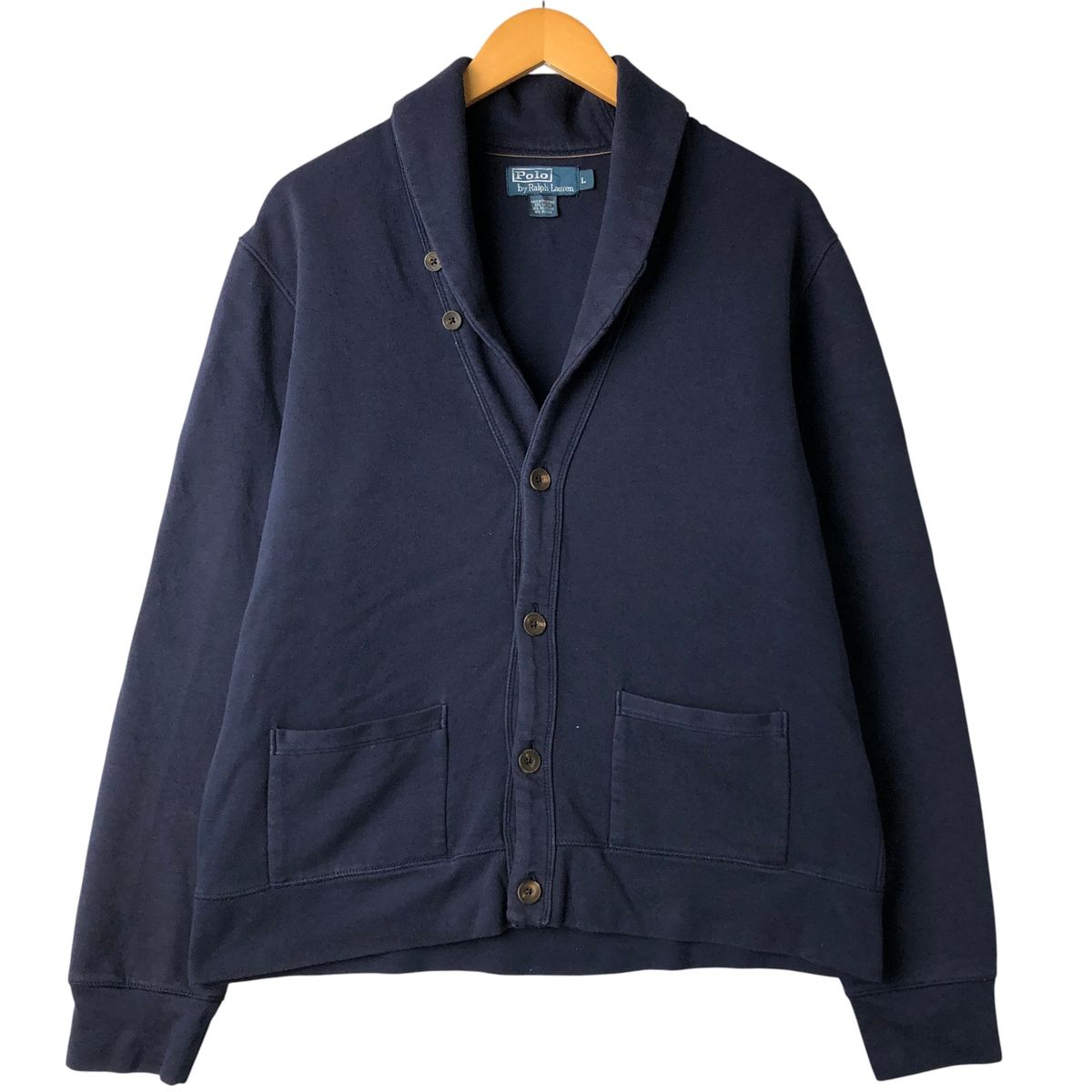 古着 ラルフローレン Ralph Lauren POLO by ショールカラー スウェット カーディガン メンズL相当|eaa 602792