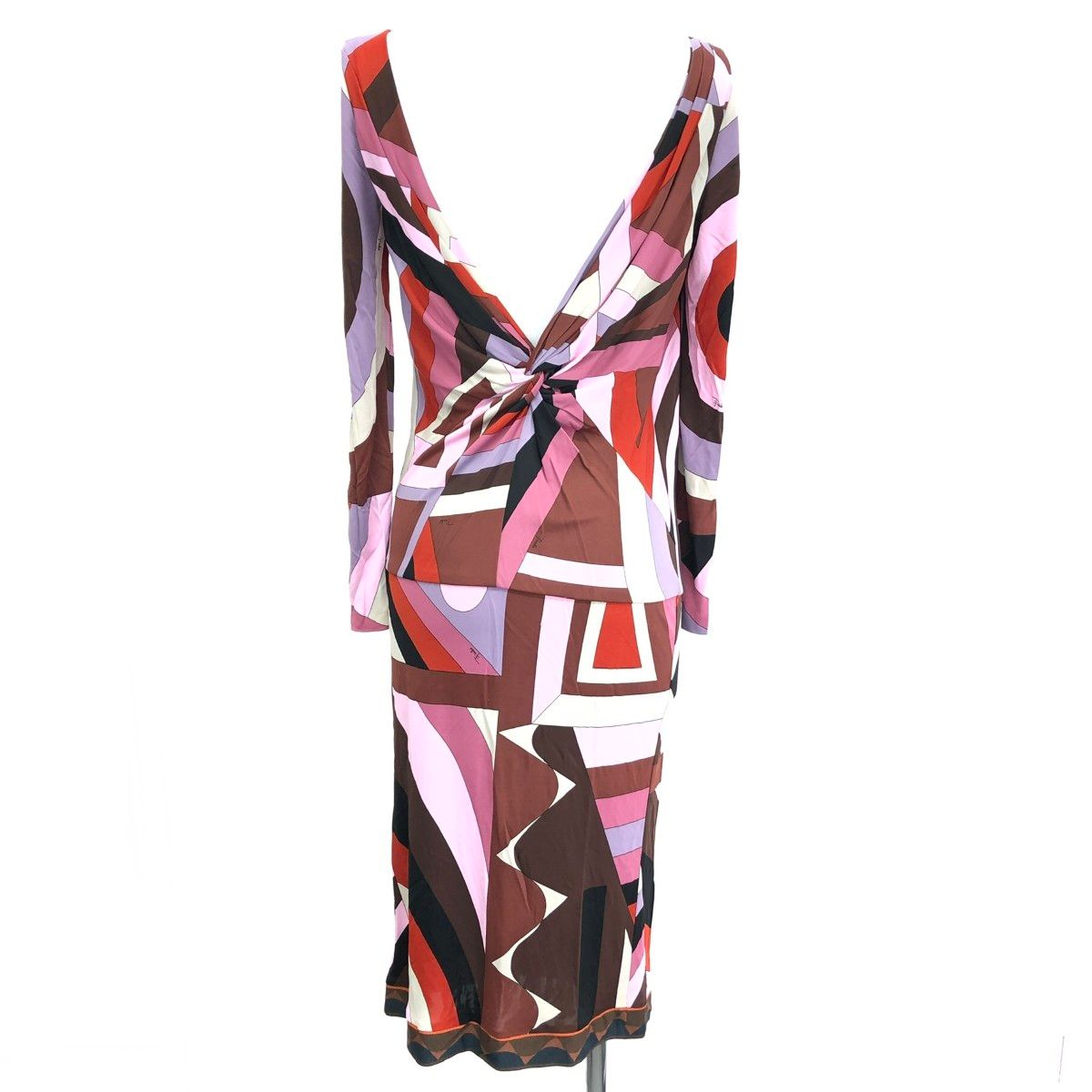 EMILIO PUCCI エミリオプッチ ワンピース サイズ:42 総柄 レッド