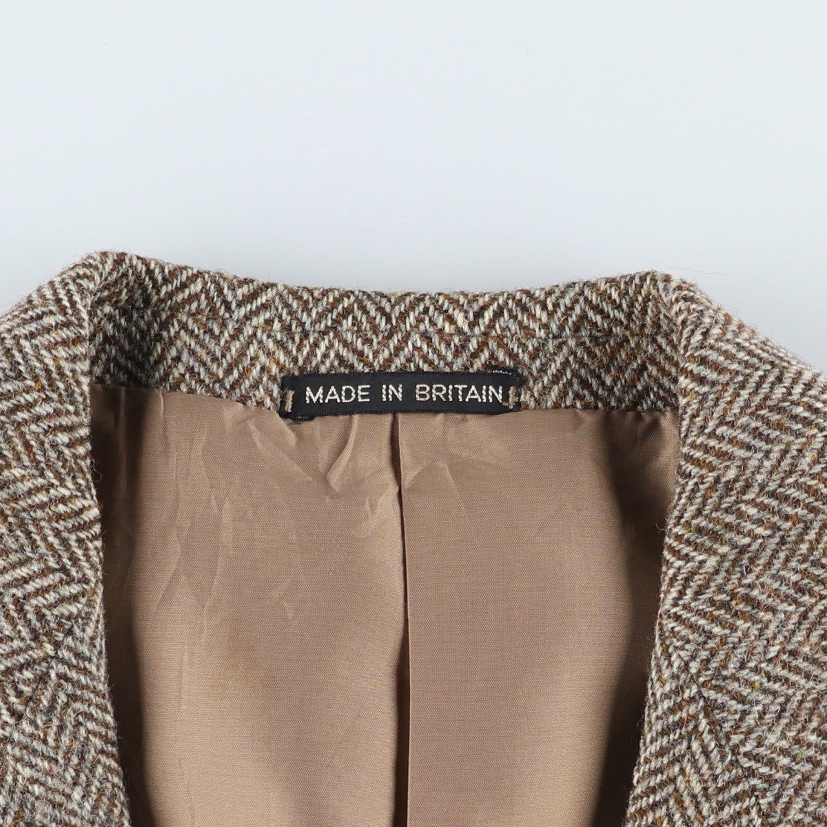 古着 90年代 ハリスツイード Harris Tweed ヘリンボーン ウール