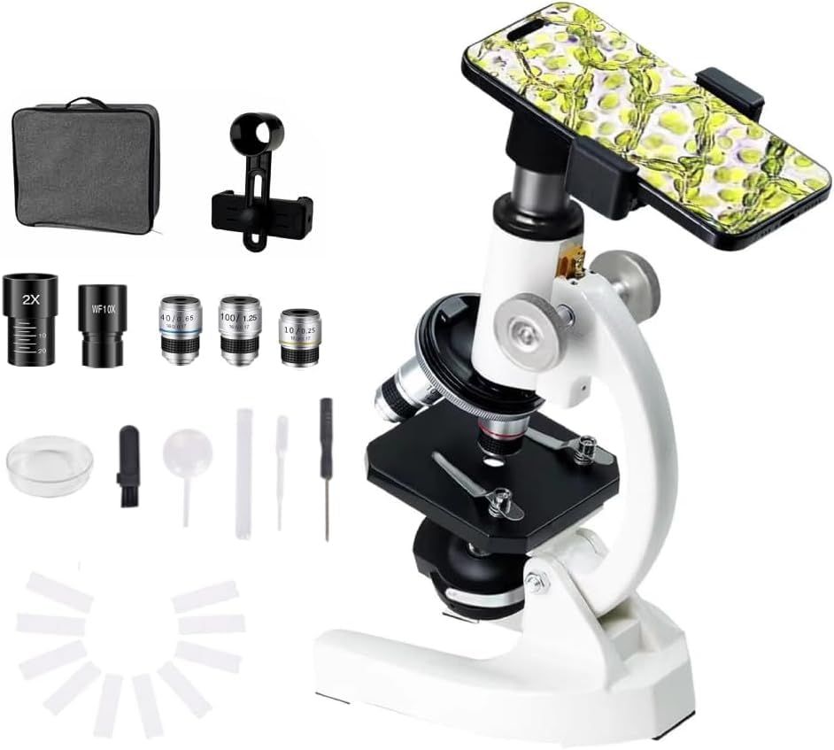 顕微鏡 小学生 子供 40 X~3200 X 標本付き 日本製 中学生 高校生 自由研究 学生成人初心者学習 日本語説明書付きpo e 1 b 9 239