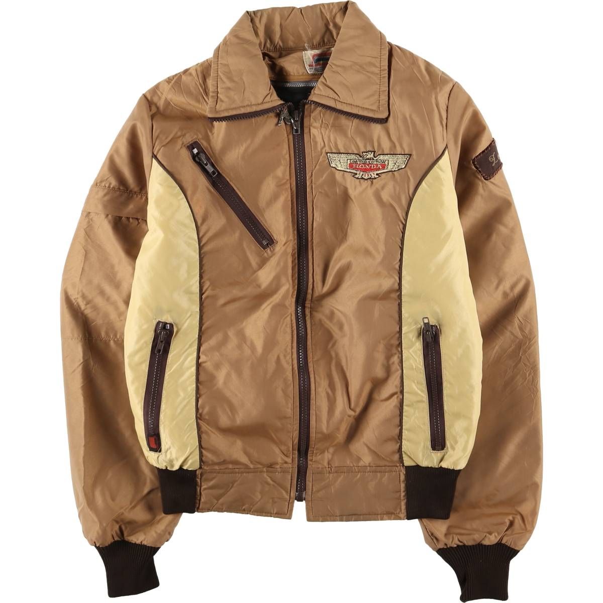 古着 70年代 ホンダ HONDA 中綿入り ナイロンレーシングジャケット レディースM相当 ヴィンテージ|eaa 596548