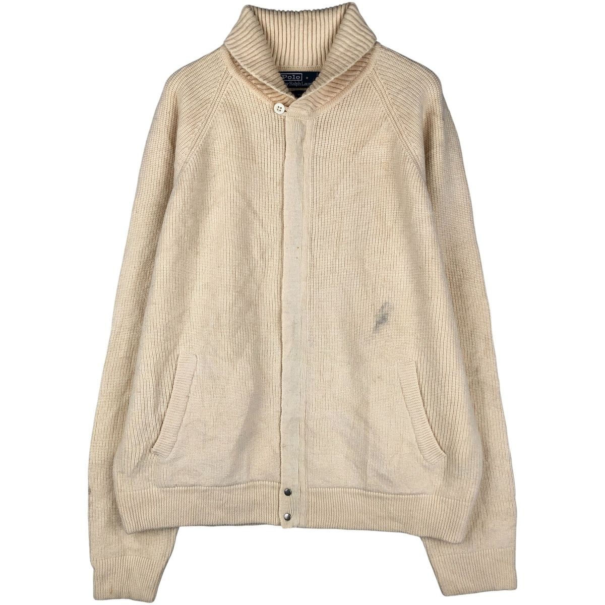 古着 ラルフローレン Ralph Lauren POLO by ショールカラー ウールニットセーター メンズXL相当|eaa 603399