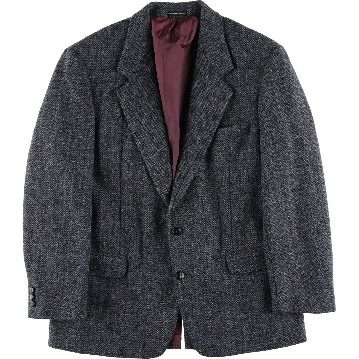 Harris Tweed × MOORES ヘリンボーン ツイードジャケット 古着 MOORES Harris Tweed ハリスツイード ヘリンボーン ウール