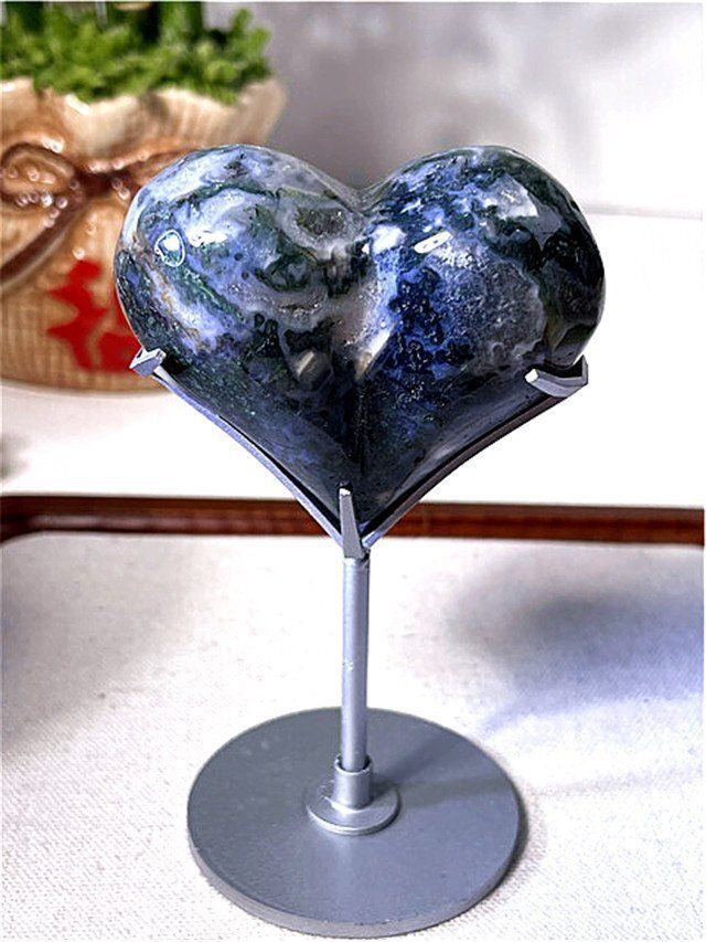 天然ハート型水草アゲート（メノウ 瑪瑙）原石YT7Y3/78Y33C - メルカリ