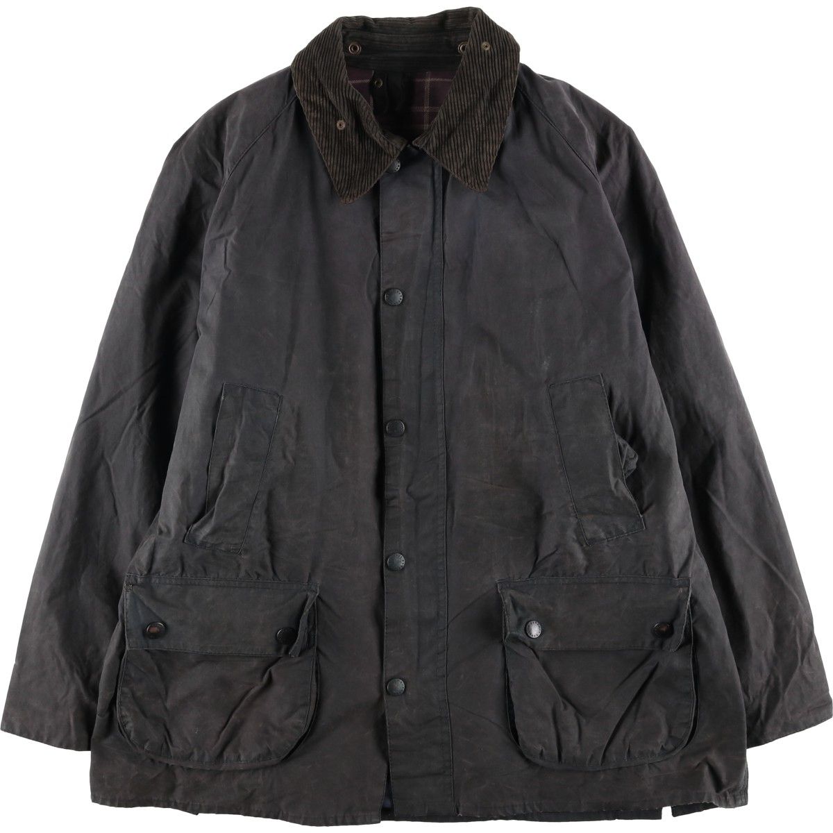 古着 80~90年代 バブアー Barbour BEDALE ビデイル 旧3ワラント ワックスコットン オイルドジャケット 英国製 C 44 メンズL相当|eaa 588680