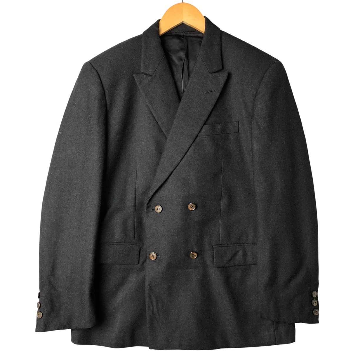 古着 Cortefiel ダブルブレスト ピークドラペル テーラードジャケット スペイン製 メンズS相当|eaa 549819