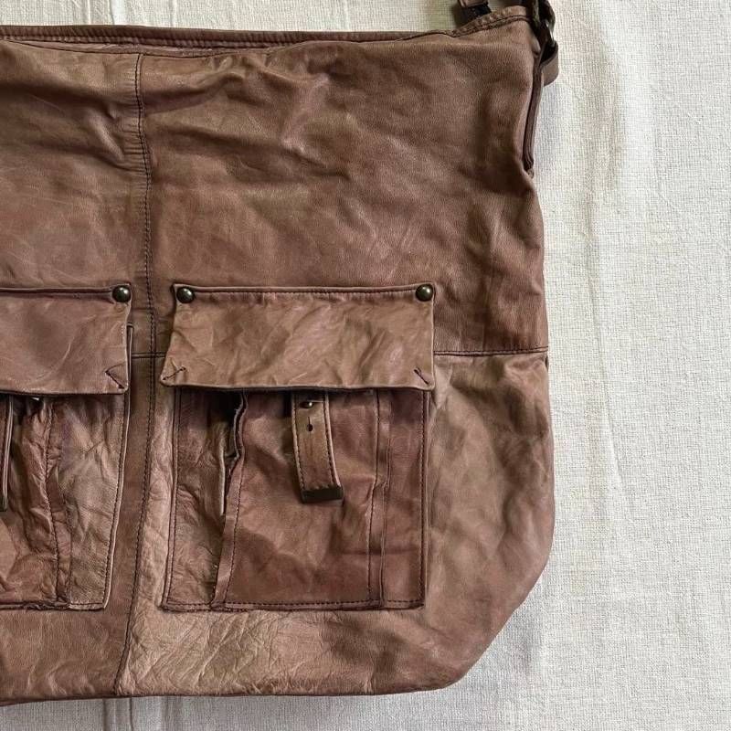 Y2K ZER ゼットイーアール00’s レザー2WAYバッグヴィンテージ 廃盤 希少 00s 当時物 archive ZER ゼットイーアール 本革 リアルブラウン